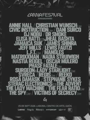 Cartel de LANNA FESTIVAL: 25 de septiembre de 2026 en Laboral Centro de Arte, Gijón