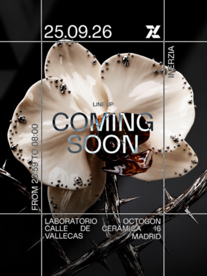 INERZIA OPENING llega el 25 de septiembre a Octogon 360, Madrid, con una sesión de 8 horas y line-up próximamente.