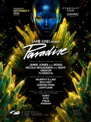 Jamie Jones Presents Paradise llega el 9 de septiembre a [UNVRS], Ibiza, con Jamie Jones B2B Rossi, Nicole Moudaber B2B wAFF, Obskür y Florentia.