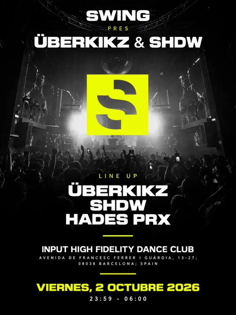 Cartel de SWING PRES. ÜBERKIKZ & SHDW