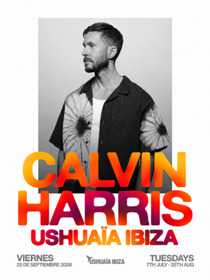 Calvin Harris protagoniza una nueva jornada en Ushuaïa Ibiza el 25 de septiembre, acompañado por MK, Storm Mollison y SIÂN OWEN.