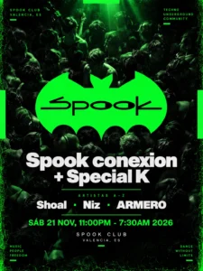 Cartel de SPOOK CONEXIÓN + SPECIAL K
