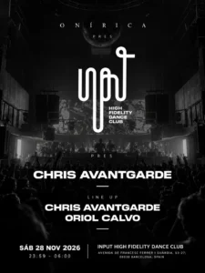 Cartel de ONÍRICA PRES. CHRIS AVANTGARDE