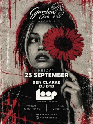 Cartel de BEN CLARKE & DJ BTB: 25 de septiembre de 2026 en Garden Club, Alcudia