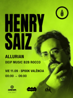 Ritual presenta a Henry Saiz, Allurian y Deip Music B2B Rocco el 11 de septiembre en Spook, Valencia.