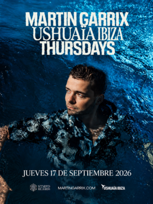 Martin Garrix protagoniza una nueva tarde en Ushuaïa Ibiza el 17 de septiembre de 2026, acompañado por The Magician, Low Steppa y Megisto.