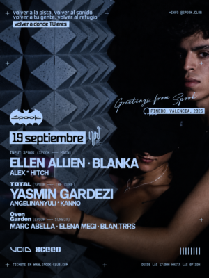 Spook Invites reúne a Ellen Allien, Blanka, Yasmin Gardezi y más artistas el 19 de septiembre en Spook, Valencia.