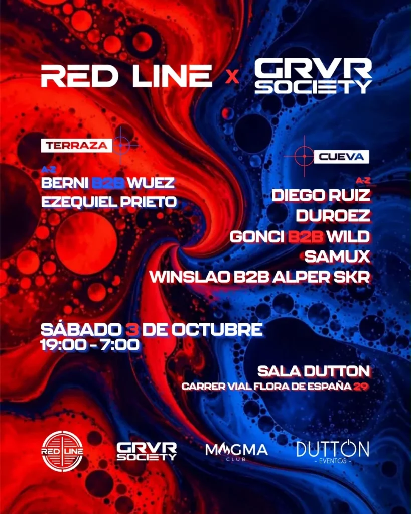 Cartel de RED LINE x GRVR SOCIETY