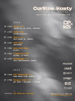 Cartel de Carlitos y Kasty Todo el Rato: 19 de diciembre de 2026 en Crepúsculo Club, La Rioja con Carlos Pérez y K-Style