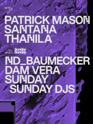 Patrick Mason, SANTANA y THANILA protagonizan Nitsa el 12 de septiembre en Barcelona, junto a Sunday Sunday en Astin.