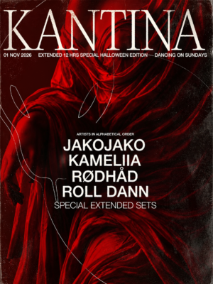 KANTINA Special Halloween Edition reúne a JakoJako, Kamelia, Rødhåd y Roll Dann el 1 de noviembre en The Bassement, Madrid.