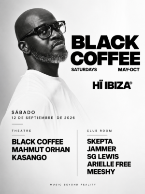 Black Coffee llega el 12 de septiembre a Hï Ibiza, junto a Mahmut Orhan, Kasango, Skepta, Jammer, SG Lewis, Arielle Free y Meeshy.