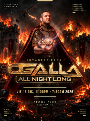 Galla protagoniza un All Night Long el 18 de diciembre en Spook Valencia, dentro de la programación de Invaders.