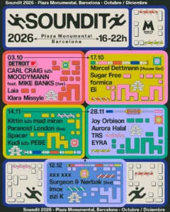 Cartel de SOUNDIT PLAZA: 12 de diciembre de 2026 en Plaza Monumental de Barcelona, Barcelona