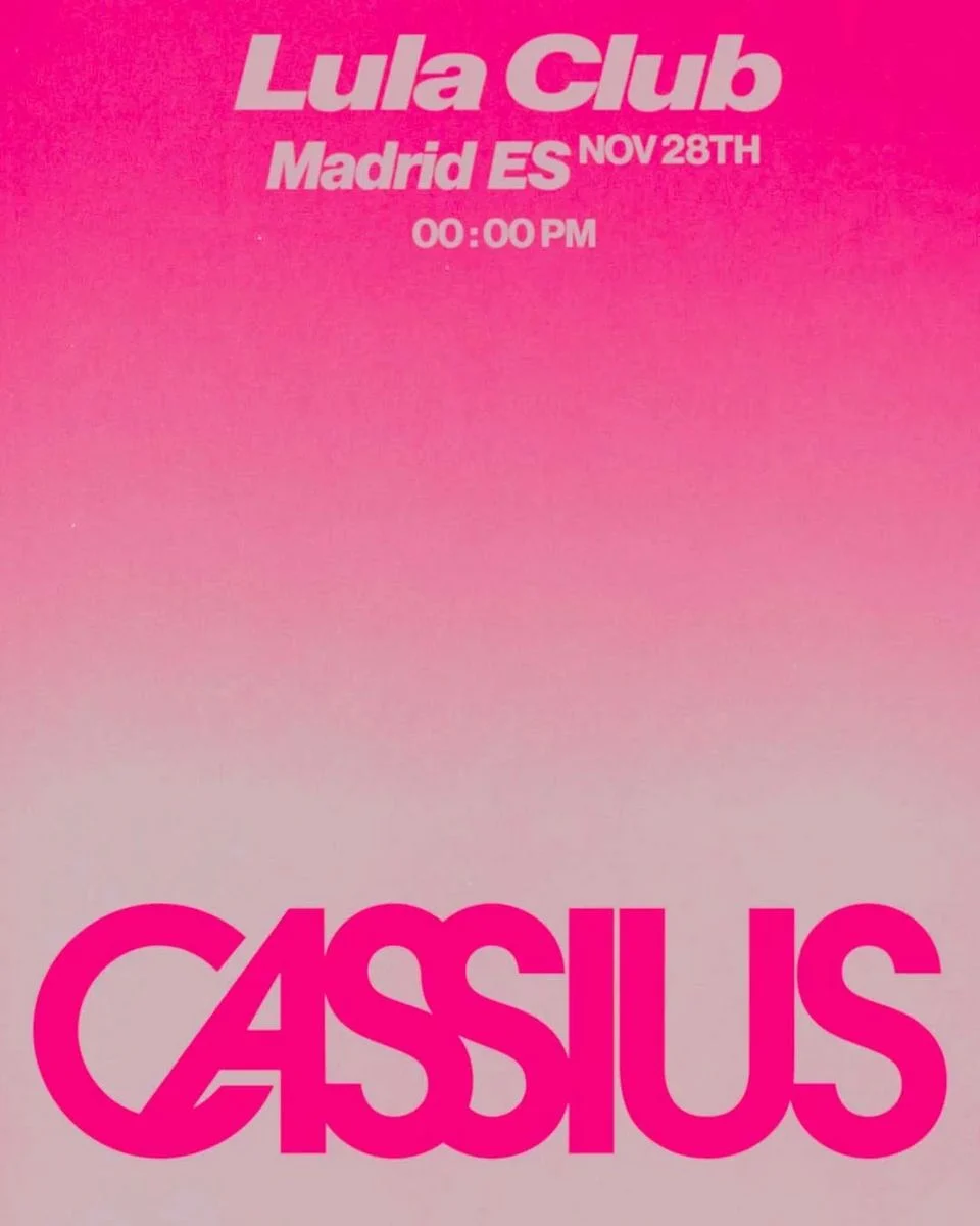 Cartel de CASSIUS CLUB: 28 de noviembre de 2026 en Lula Club, Madrid
