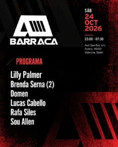 Cartel de BARRACA X VERTIGO