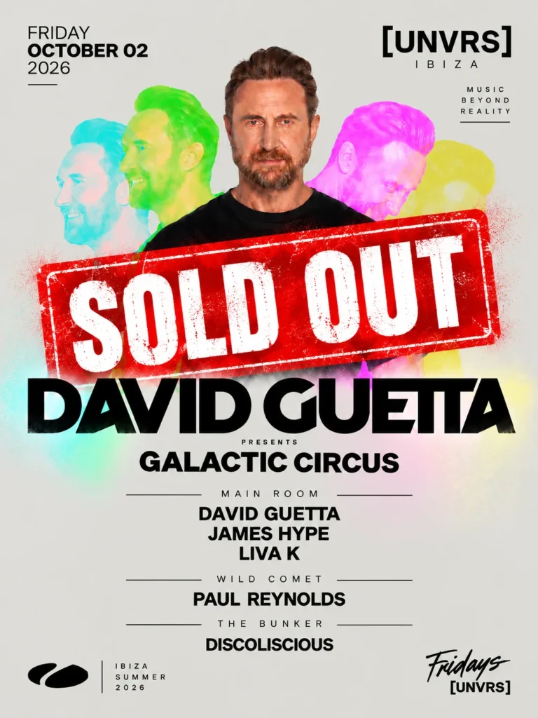Cartel de DAVID GUETTA PRESENTS GALACTIC CIRCUS – CLOSING PARTY