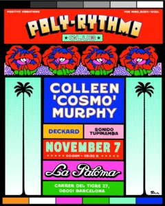 Cartel POLY-RYTHMO CLUB – 7 de noviembre – La Paloma, Barcelona