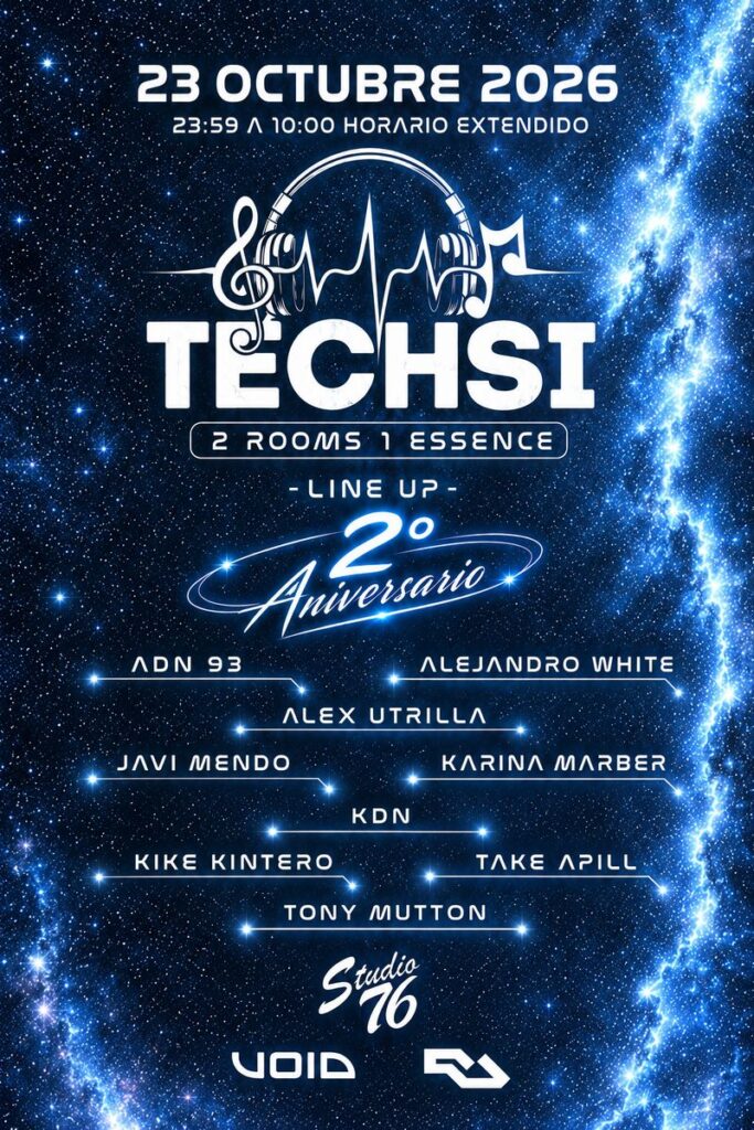 Cartel de 2º ANIVERSARIO TECHSI