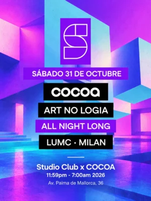 Cartel de STUDIO CLUB X COCOA: 31 de octubre de 2026 en Studio Club, Torremolinos