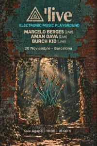 Cartel de A'LIVE: ELECTRONIC MUSIC PLAYGROUND: 28 de noviembre de 2026 en Barcelona