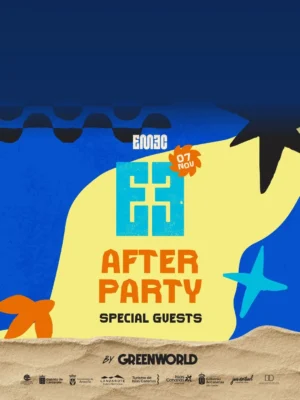 Cartel AFTER PARTY OFICIAL EMEC / 7 de noviembre / Aura, Arrecife