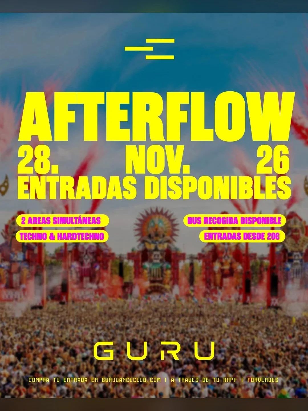 Cartel de AFTERFLOW: 28 de noviembre de 2026 en Guru Dance Club, Murcia