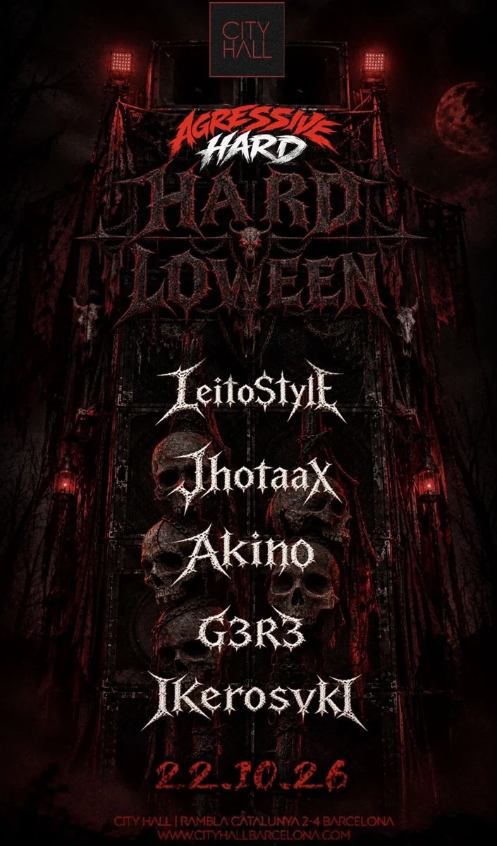 Cartel de AGRESSIVE HARD HALLOWEEN: 22 de octubre de 2026 en City Hall, Barcelona