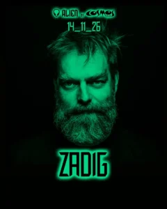 Cartel de ALIEN: ZADIG: 14 de noviembre de 2026 en Cosmos Club, Sevilla