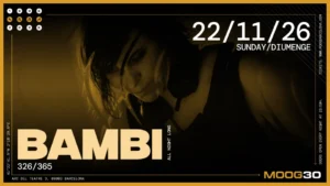 Cartel de BAMBI: 22 de noviembre de 2026 en Barcelona