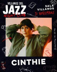 Cartel de CINTHIE + NACHO MARCO: 13 de noviembre de 2026 en Sala Villanos, Madrid con Cinthie