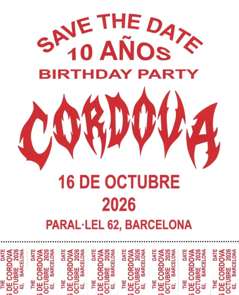 Cartel de CÓRDOVA 10 AÑOS BIRTHDAY PARTY
