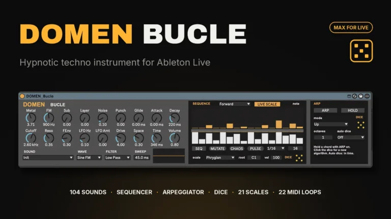 Imagen de: Nace BUCLE de la mano de Domen para Ableton Live, con código de descuento