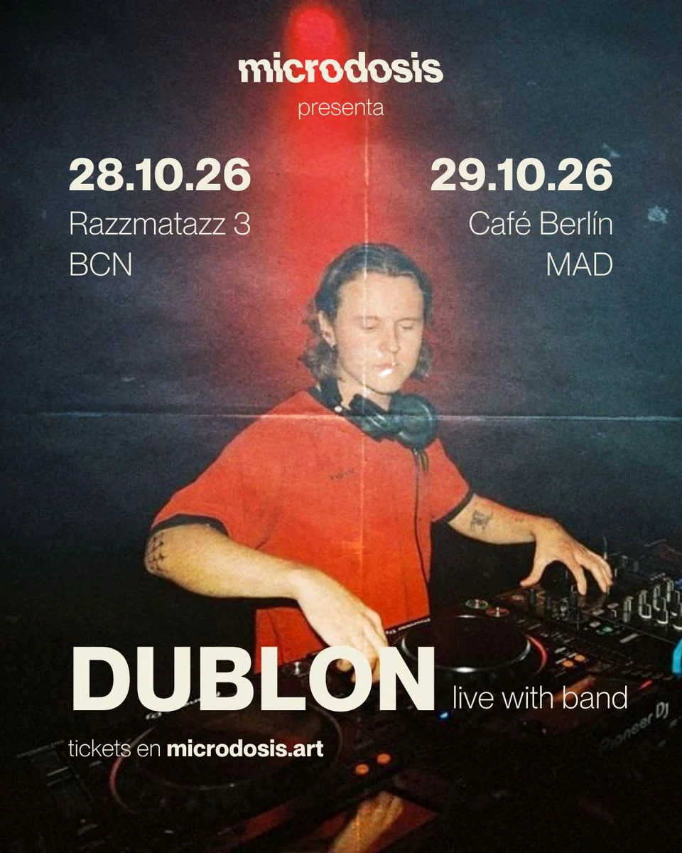 Cartel de DUBLON (LIVE WITH BAND) EN MICRODOSIS – CAFÉ BERLÍN, MADRID: 29 de octubre de 2026 en Café Berlín, Madrid