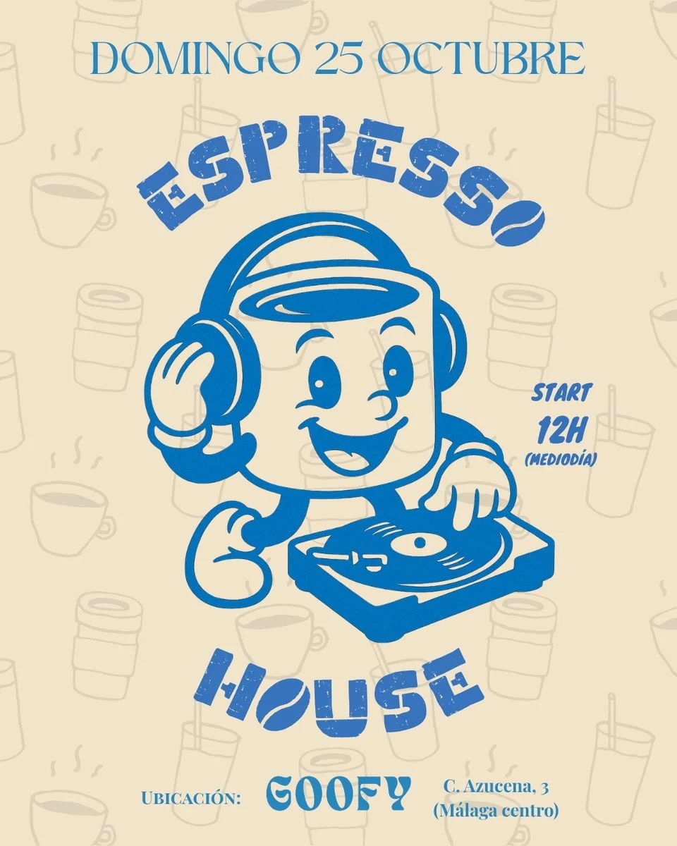 Cartel de ESPRESSO HOUSE: 25 de octubre de 2026 en Goofy Bar, Malaga