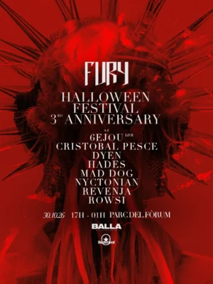 Cartel de FURY 3RD ANNIVERSARY [DAY 1] X HALLOWEEN [BALLA BARCELONA FESTIVAL]: 30 de octubre de 2026 en Barcelona