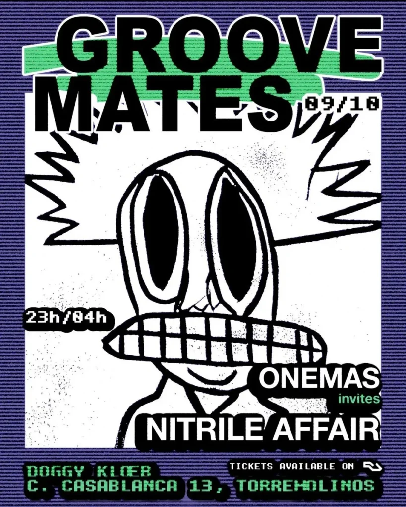 Cartel de GROOVE MATES: ONEMAS INVITES NITRILE AFFAIR