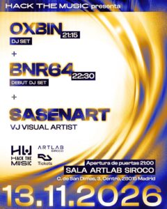 Cartel de HACK THE MUSIC PRESENTA