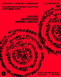 Cartel de HALLOWEEN EDITION: MIRADOR X DOGGY KLŒB: 31 de octubre de 2026 en Doggy Klœb, Torremolinos