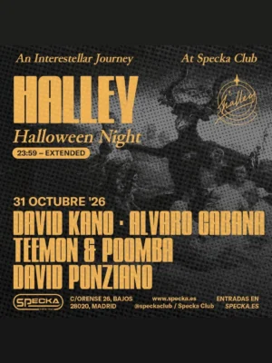 Cartel HALLOWEEN NIGHT – HALLEY CLUB / 31 de octubre / Specka, Madrid