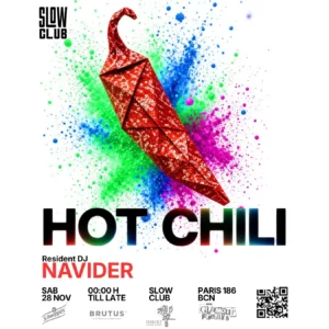 Cartel de HOT CHILI: NAVIDER: 28 de noviembre de 2026 en Barcelona con Navider