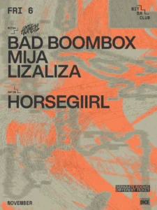 Cartel de HOT MEAL RECORDS: BAD BOOMBOX · MIJA · LIZALIZA