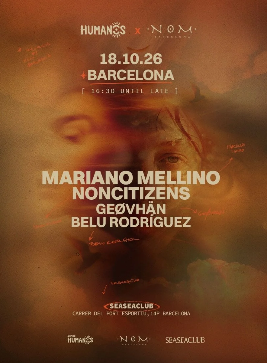 Cartel de HUMANOS X NOM PRES. MARIANO MELLINO: 18 de octubre de 2026 en SeaSea Club, Barcelona
