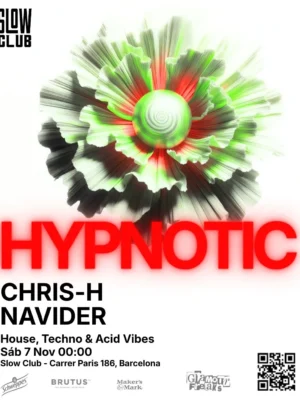Cartel de HYPNOTIC: CHRIS-H + NAVIDER: 7 de noviembre de 2026 en Barcelona con Navider