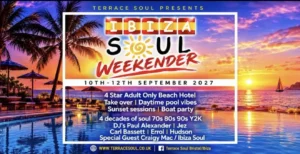 Cartel de IBIZA SOUL WEEKENDER 2027: 10 de septiembre de 2027 en Ibiza