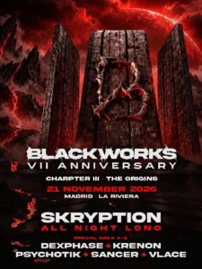 Cartel de BLACKWORKS VII ANNIVERSARY · CHAPTER 3: ORIGINS