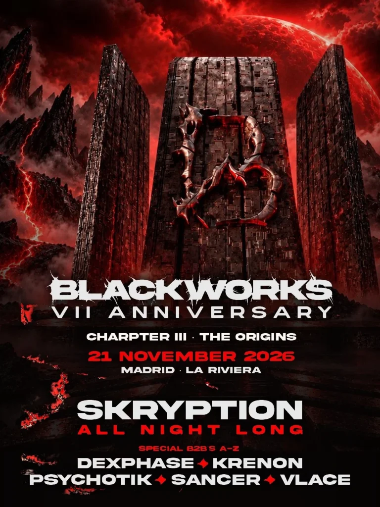 Cartel de BLACKWORKS VII ANNIVERSARY · CHAPTER 3: ORIGINS