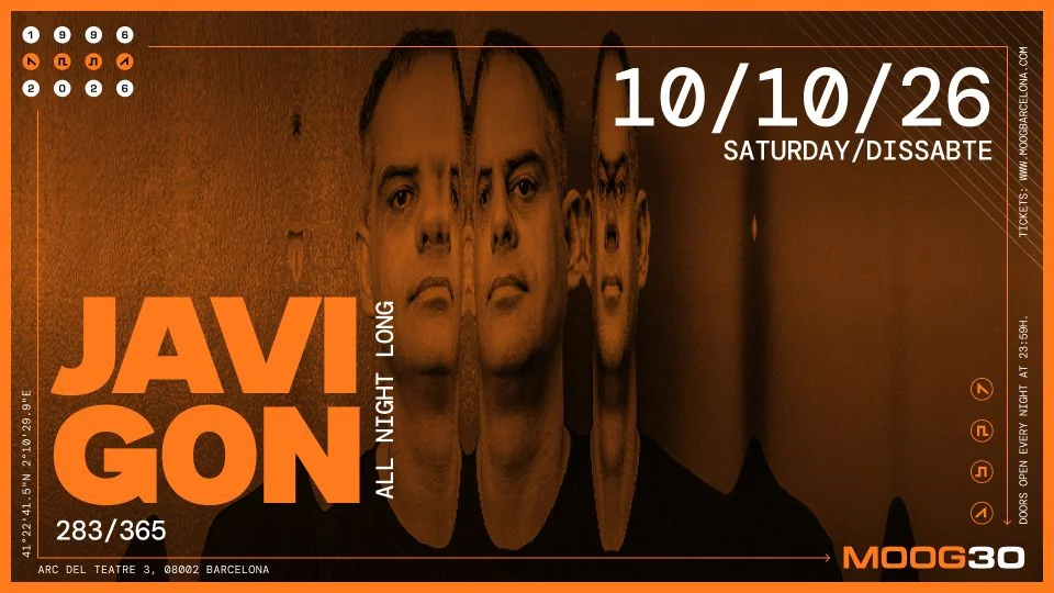 Cartel de JAVI GON: 10 de octubre de 2026 en Moog Club, Barcelona