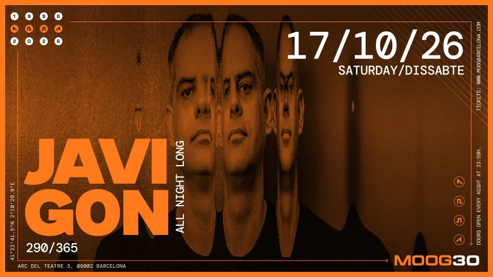 Cartel de JAVI GON: 17 de octubre de 2026 en Moog Club, Barcelona