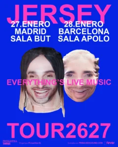 Cartel de JERSEY: 28 de enero de 2027 en Barcelona
